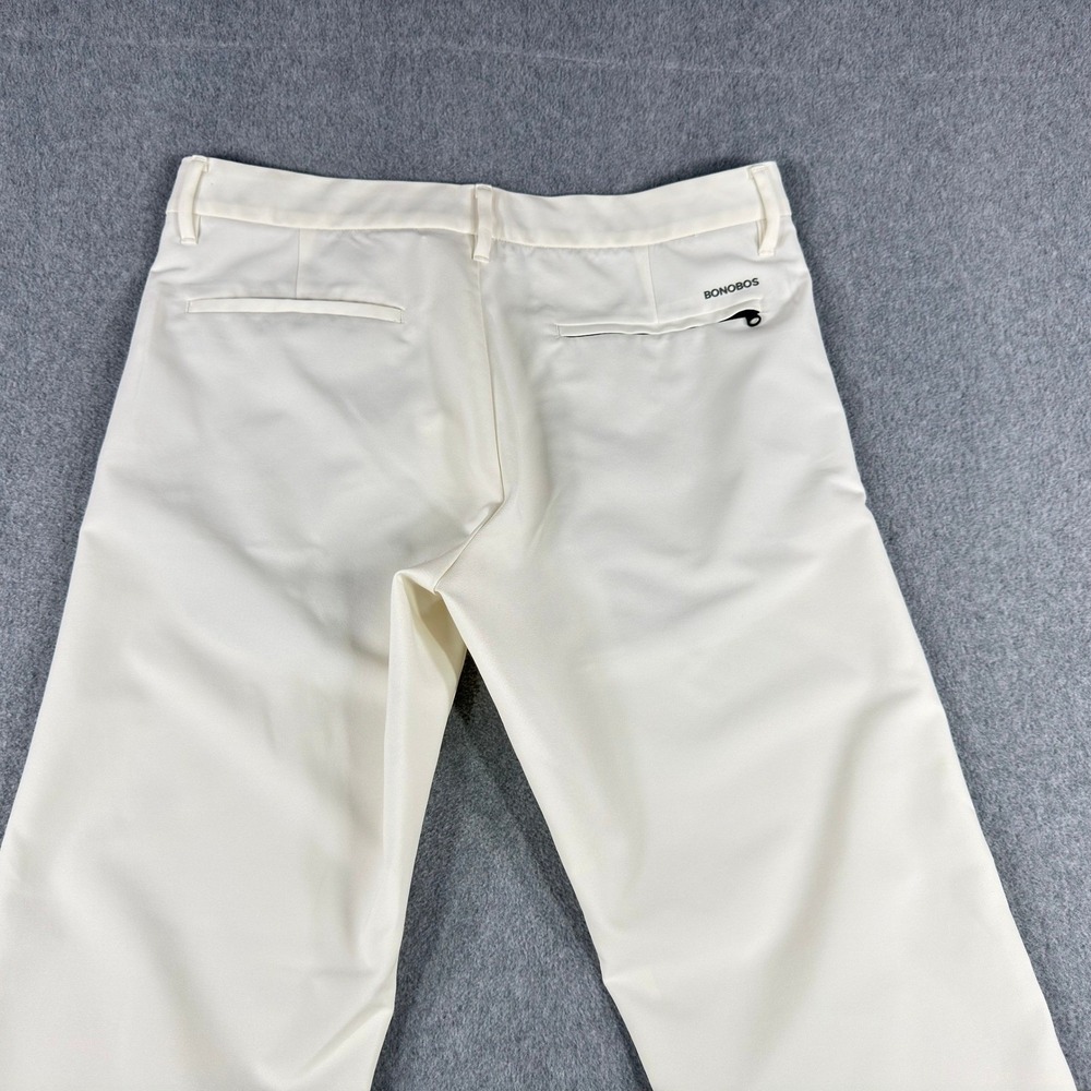 Bonobos Golf Pants Mens 34x32 White Tailored Performance Zip Pocket